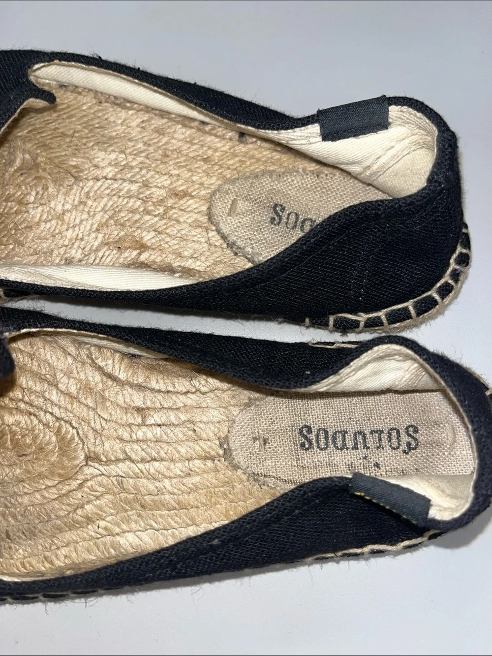 Soludos Black Espadrilles with Pineapple Embroidery Size 8